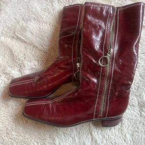 Red Patent Leather Go Go Boots